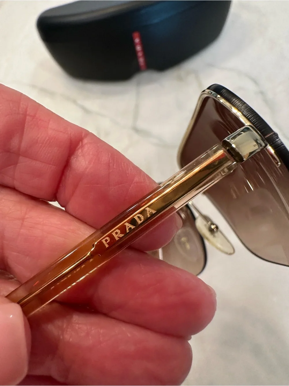 PRADA rimless shield sunglasses